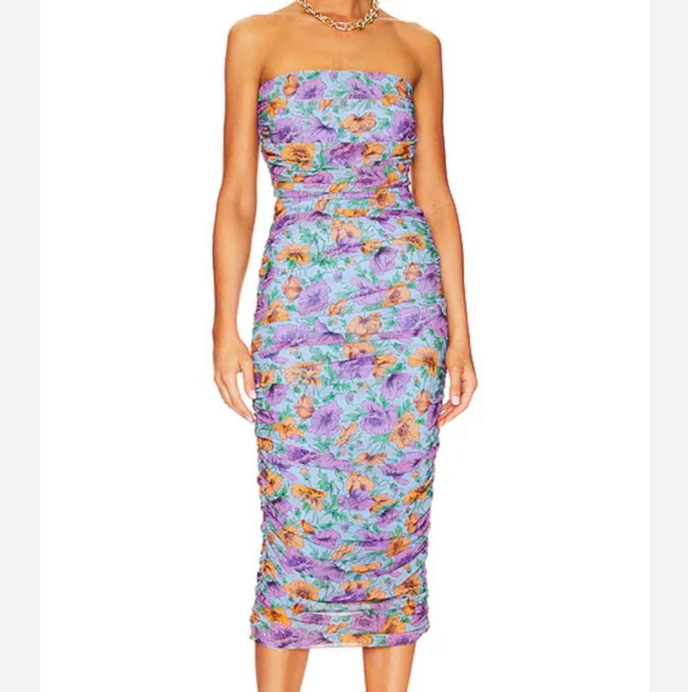 Veronica Beard Multicolor Strapless Dress